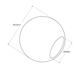 Lámpara de pie bola cristal "Anni" - E27 - Ø 22cm