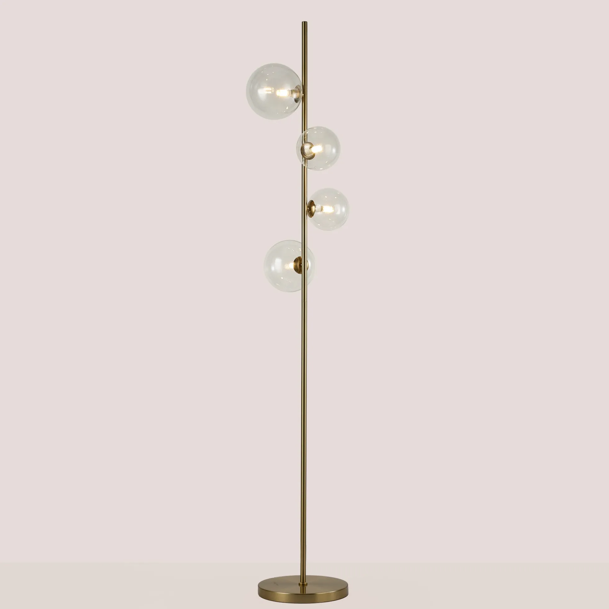 Lámpara de pie con esferas de cristal "STAND"- 4 x G9