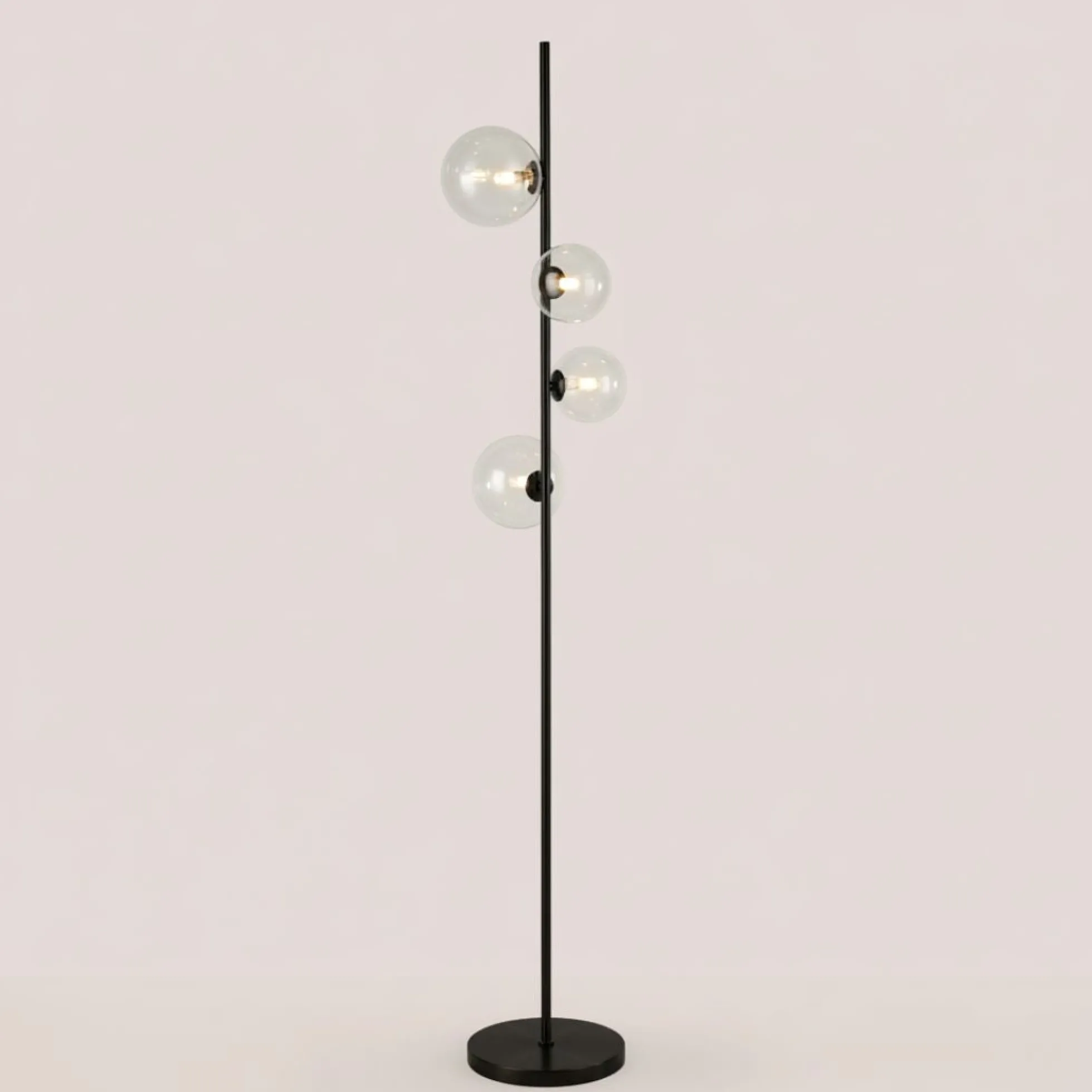Lámpara de pie con esferas de cristal "STAND"- 4 x G9