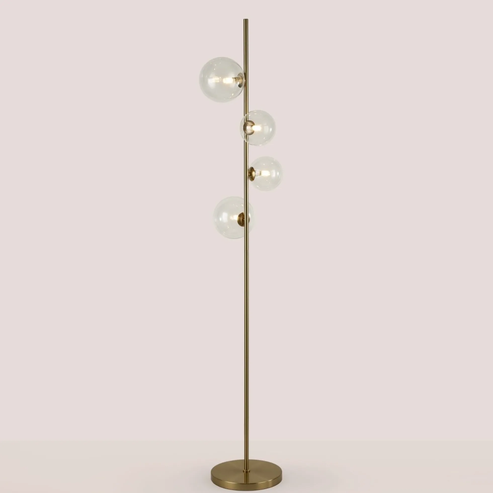 Lámpara de pie con esferas de cristal "STAND"- 4 x G9