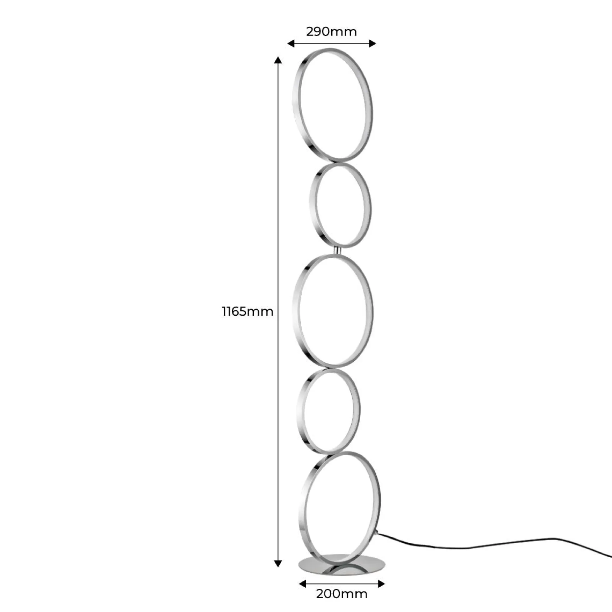 Lámpara de pie LED de aluminio "NATALIE" - 30W - Luz cálida