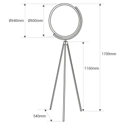 Lámpara de pie LED diseño "Eyes" - 26W - Luz cálida