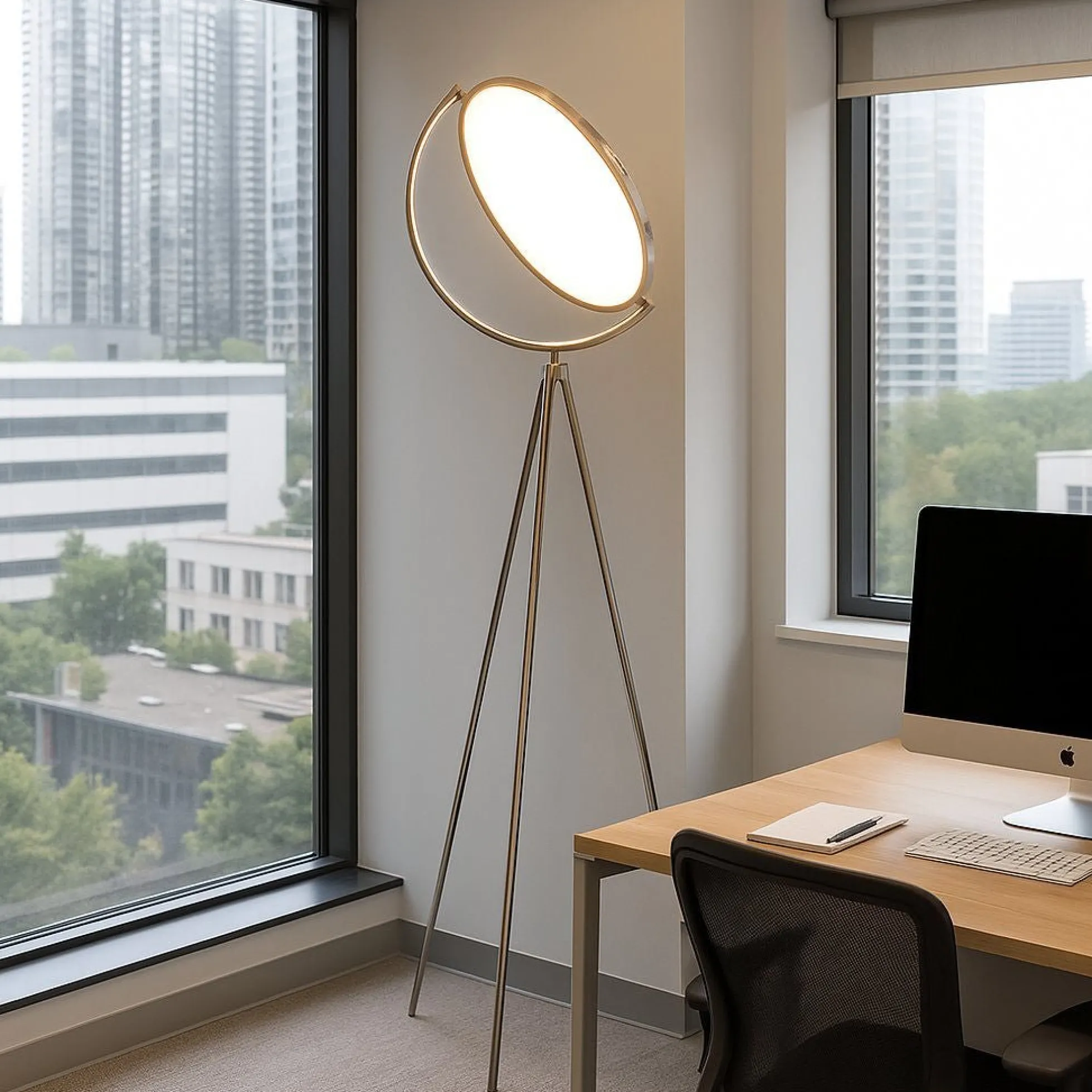 Lámpara de pie LED diseño "Eyes" - 26W - Luz cálida