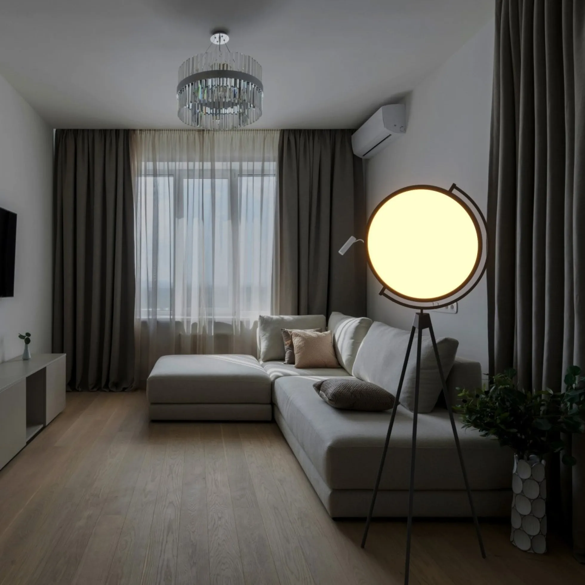 Lámpara de pie LED diseño "Eyes" - 26W - Luz cálida