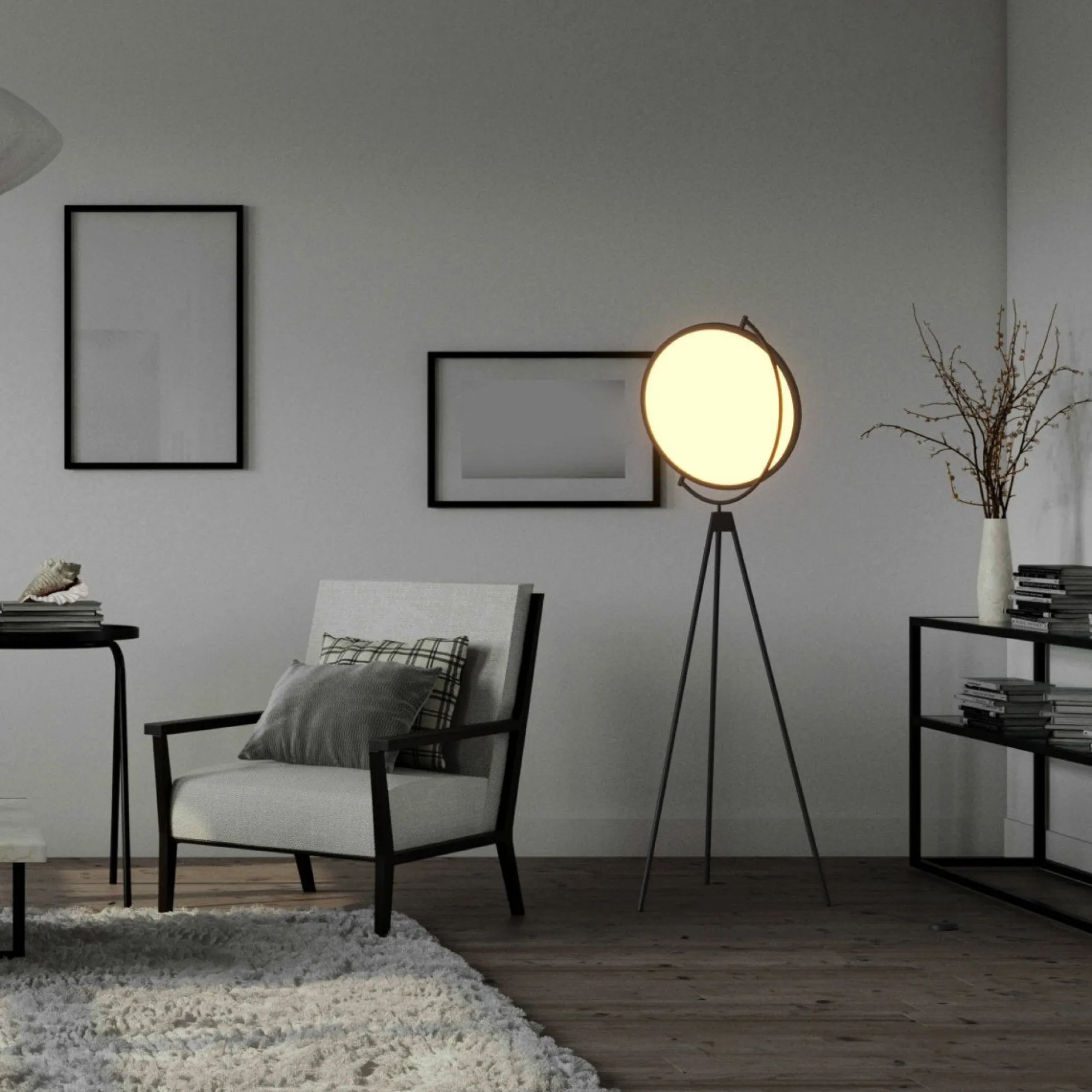 Lámpara de pie LED diseño "Eyes" - 26W - Luz cálida