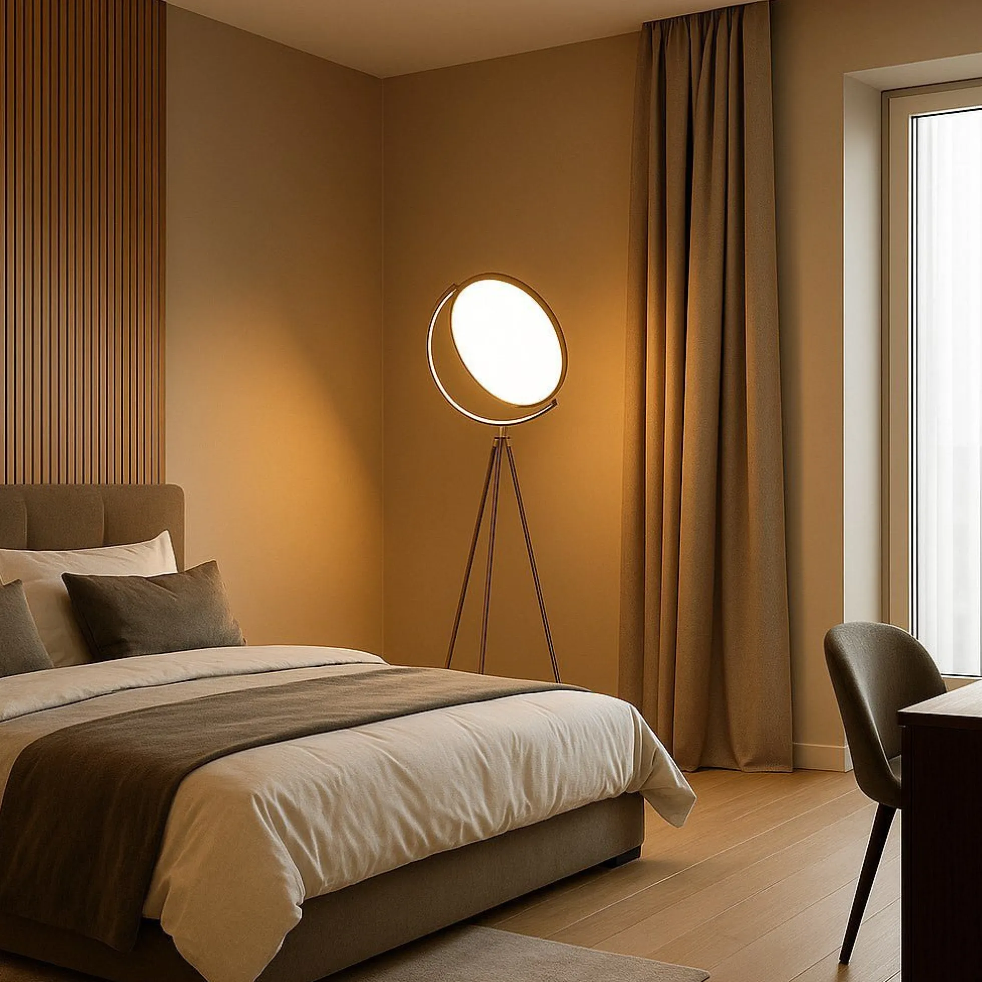Lámpara de pie LED diseño "Eyes" - 26W - Luz cálida