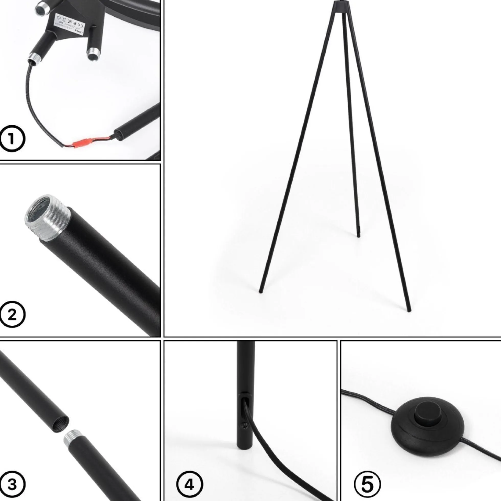Lámpara de pie LED diseño "Eyes" - 26W - Luz cálida