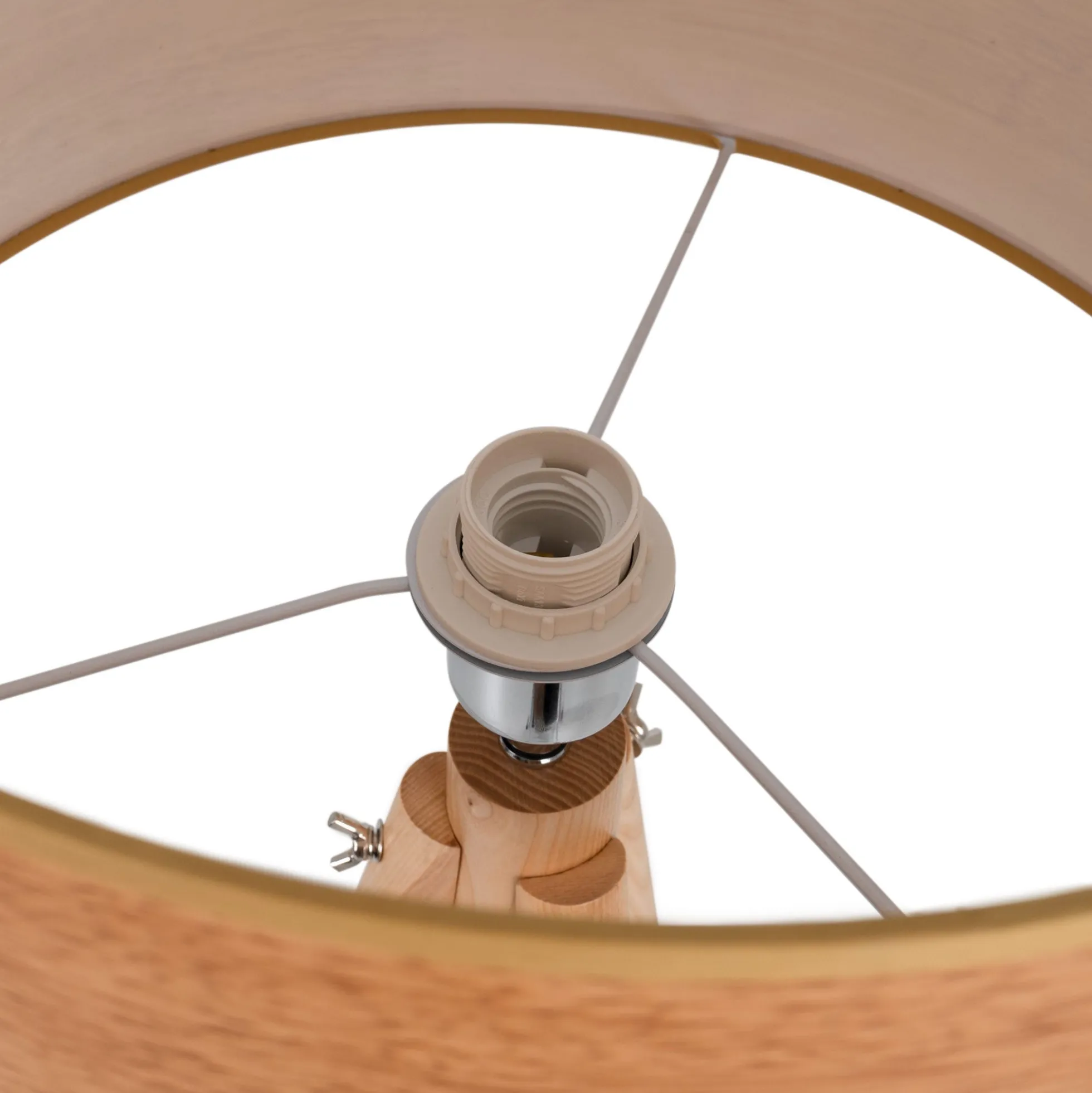 Lámpara de pie trípode "MARTINE" - Madera - E27