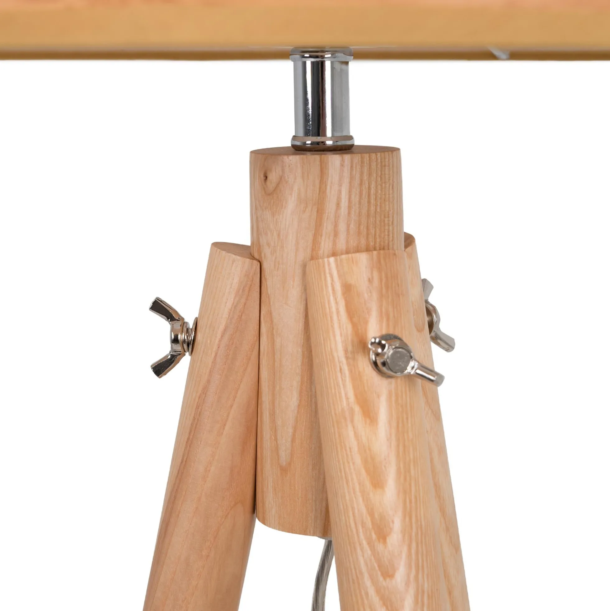 Lámpara de pie trípode "MARTINE" - Madera - E27