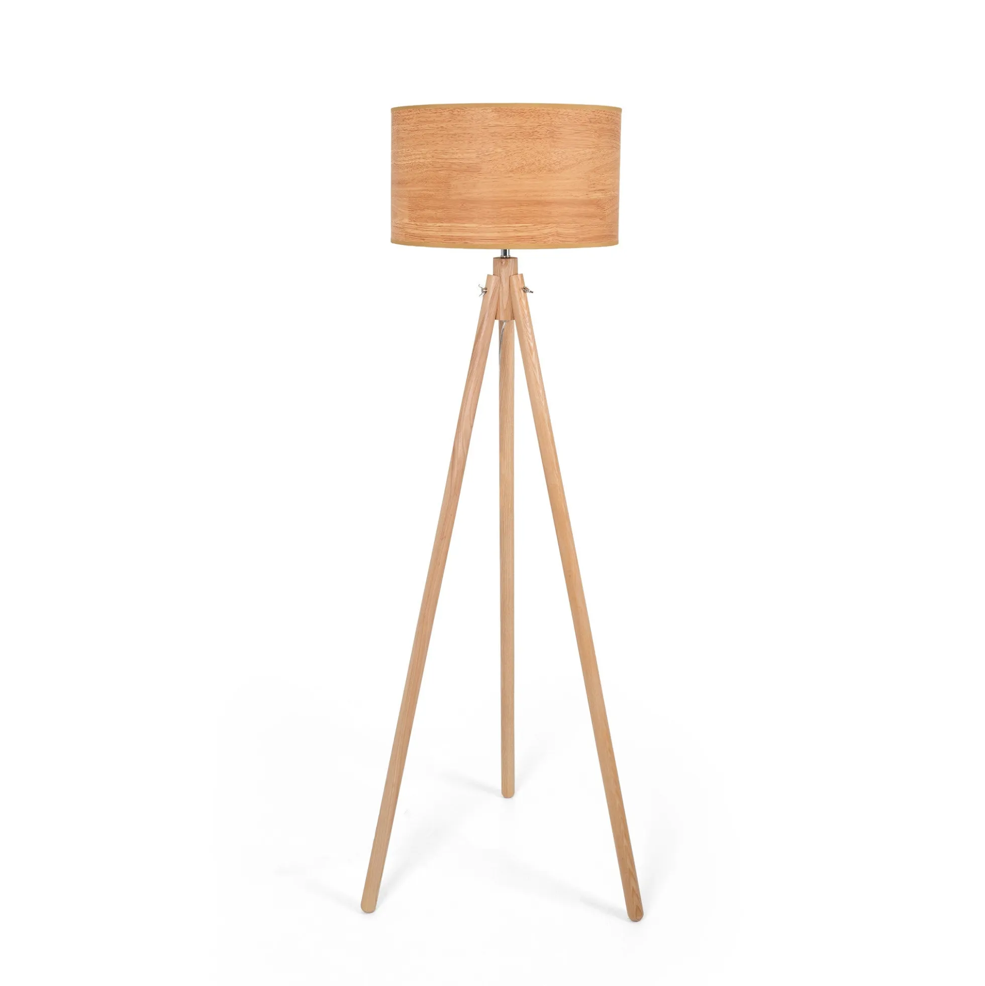 Lámpara de pie trípode "MARTINE" - Madera - E27