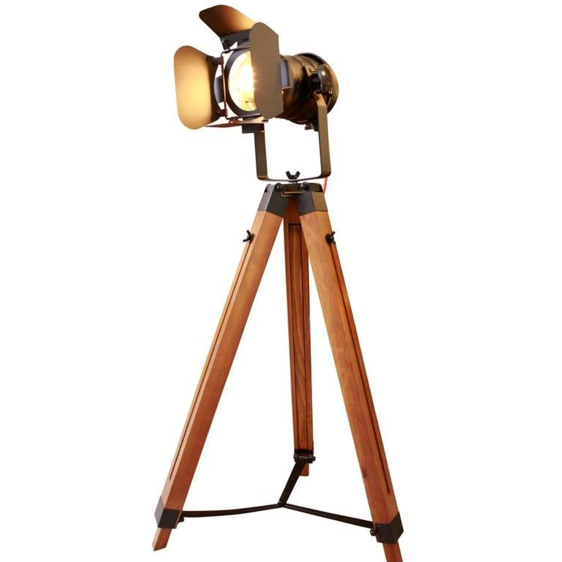 Lámpara de pie vintage con trípode "CINEMA" 139cm