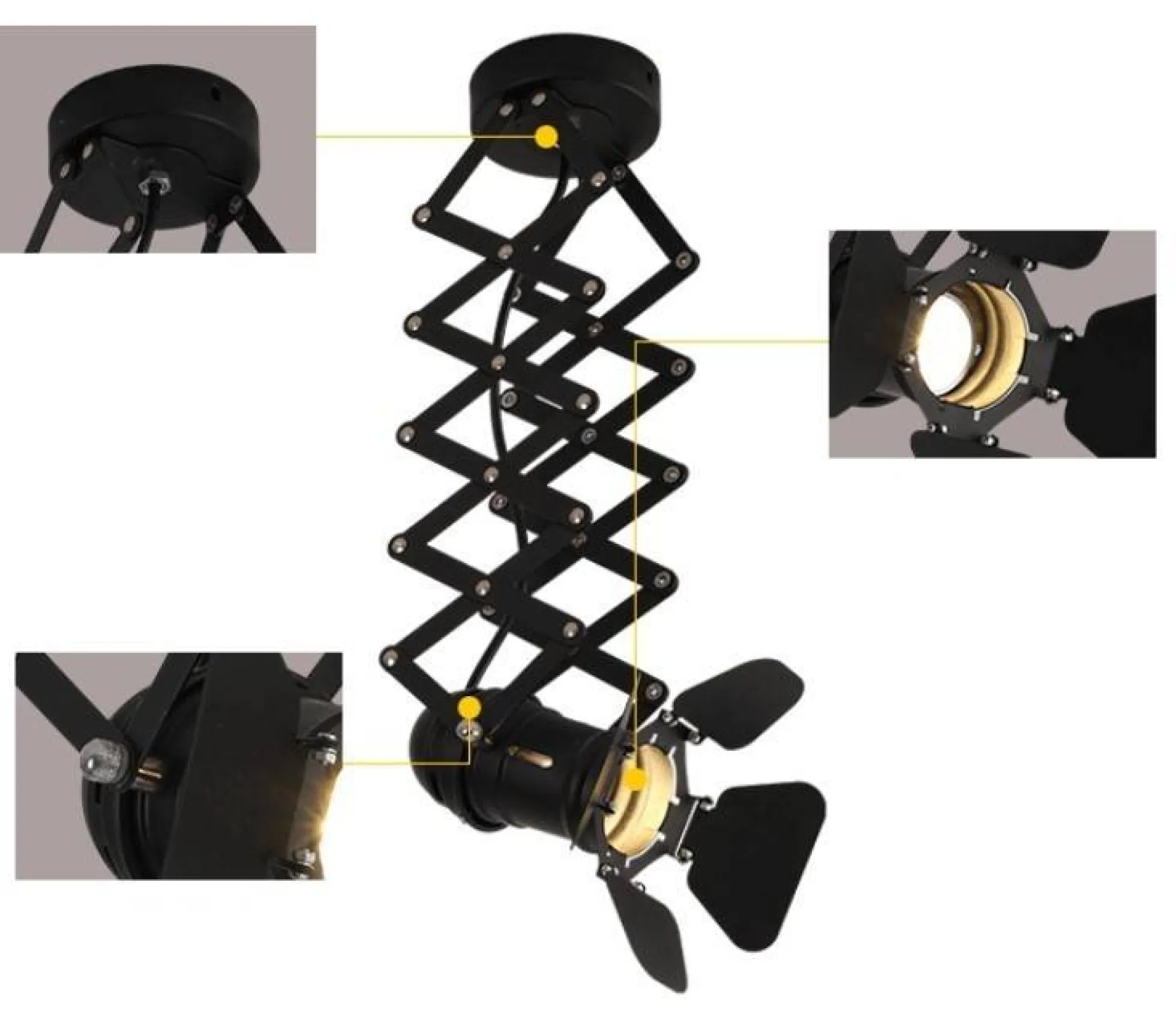 Lámpara de techo extensible y orientable "Cinema" - GU10