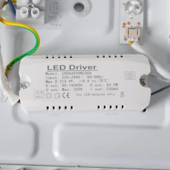 Lámpara de techo LED CCT tipo plafón - 36W - Efecto madera - Ø50cm