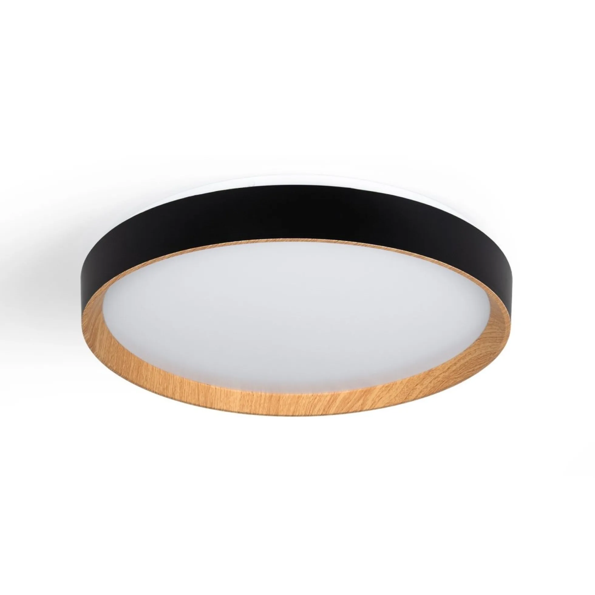 Lámpara de techo LED CCT tipo plafón - 36W - Efecto madera - Ø50cm