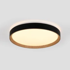 Lámpara de techo LED CCT tipo plafón - 36W - Efecto madera - Ø50cm
