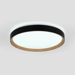 Lámpara de techo LED CCT tipo plafón - 36W - Efecto madera - Ø50cm