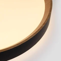 Lámpara de techo LED CCT tipo plafón - 36W - Efecto madera - Ø50cm