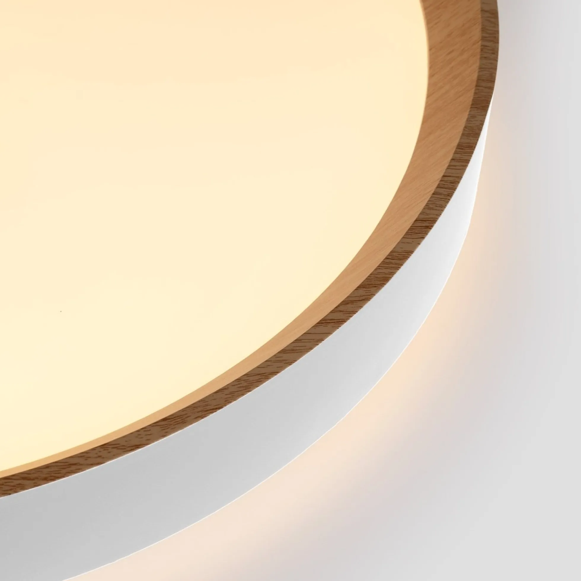 Lámpara de techo LED CCT tipo plafón - 36W - Efecto madera - Ø50cm