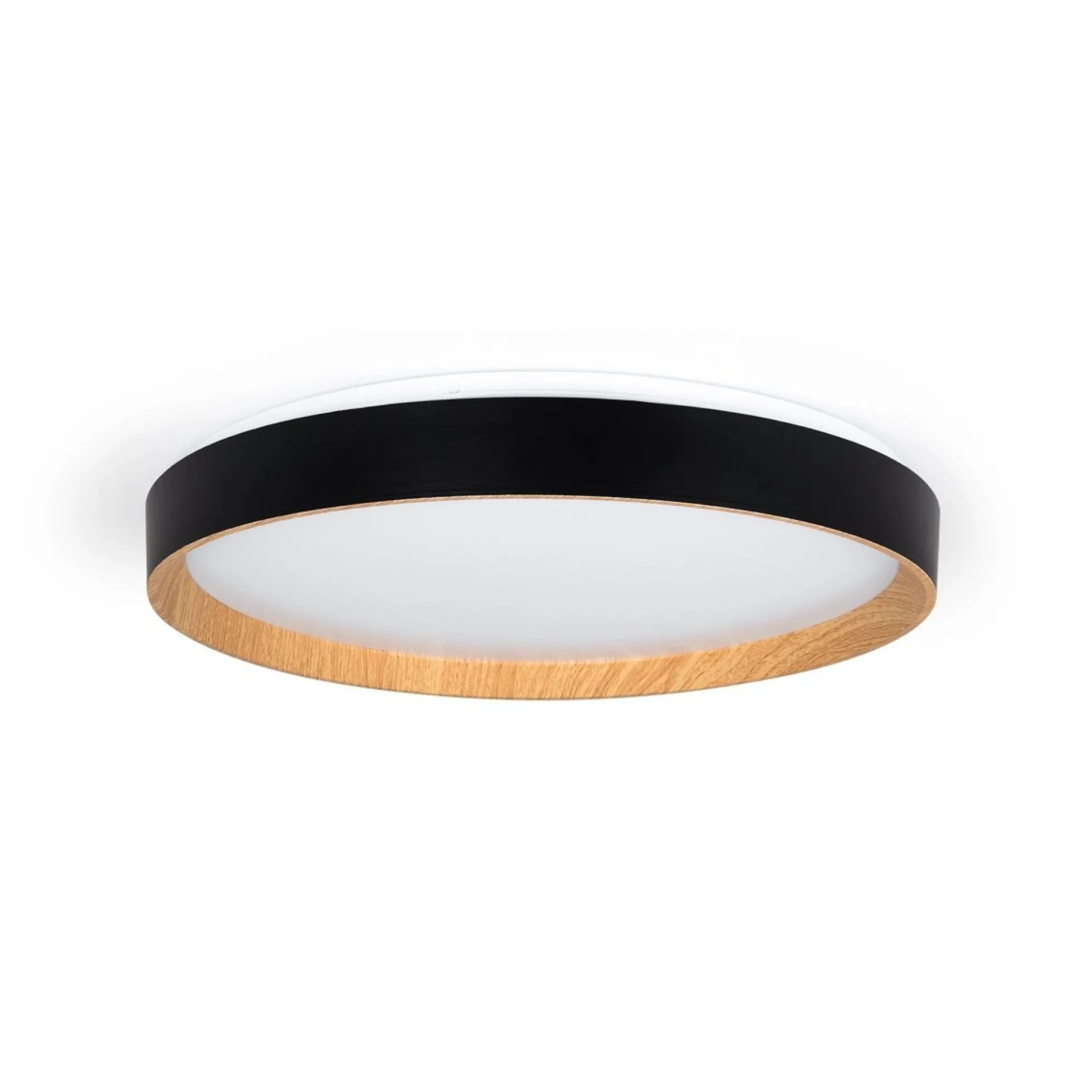 Lámpara de techo LED CCT tipo plafón - 36W - Efecto madera - Ø50cm