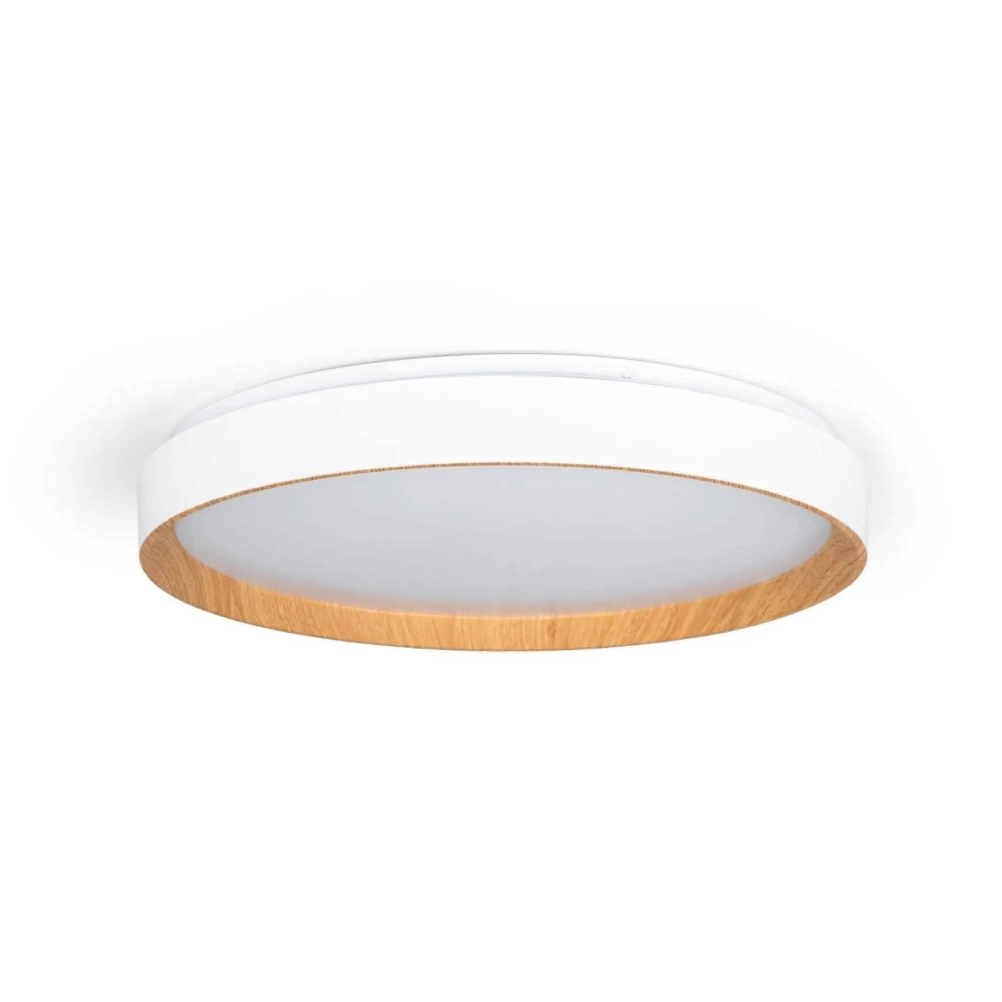 Lámpara de techo LED CCT tipo plafón - 36W - Efecto madera - Ø50cm
