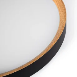 Lámpara de techo LED CCT tipo plafón - 36W - Efecto madera - Ø50cm
