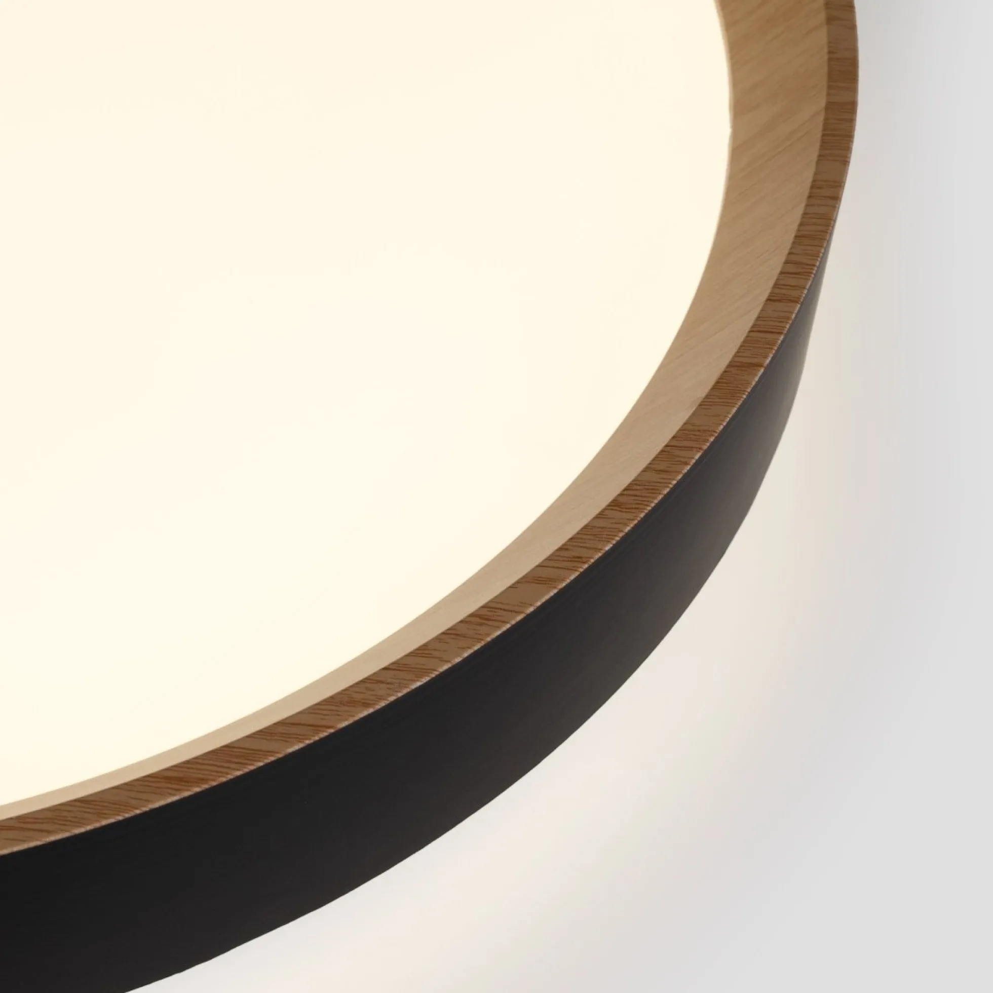 Lámpara de techo LED CCT tipo plafón - 36W - Efecto madera - Ø50cm