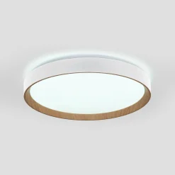 Lámpara de techo LED CCT tipo plafón - 36W - Efecto madera - Ø50cm