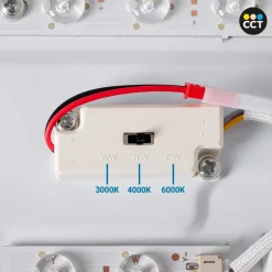 Lámpara de techo LED CCT tipo plafón - 36W - Efecto madera - Ø50cm