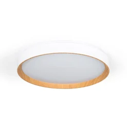 Lámpara de techo LED CCT tipo plafón - 36W - Efecto madera - Ø50cm
