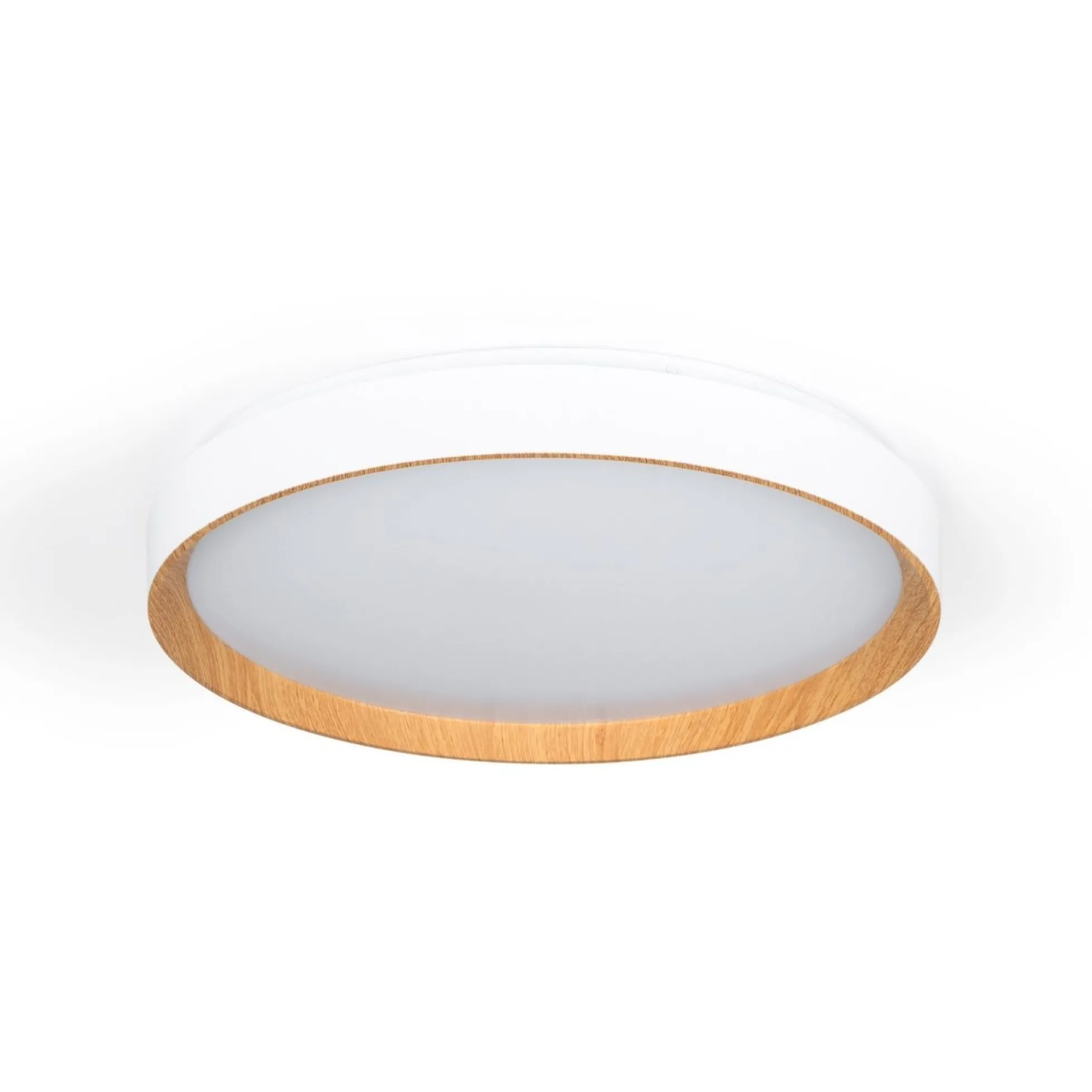 Lámpara de techo LED CCT tipo plafón - 36W - Efecto madera - Ø50cm