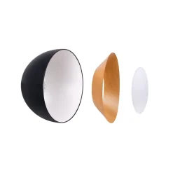 Lámpara de techo LED CCT 12W - Efecto madera - ø35cm