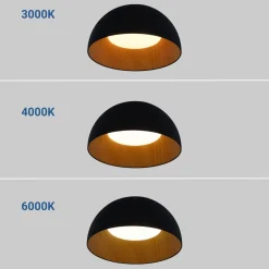 Lámpara de techo LED CCT 12W - Efecto madera - ø35cm