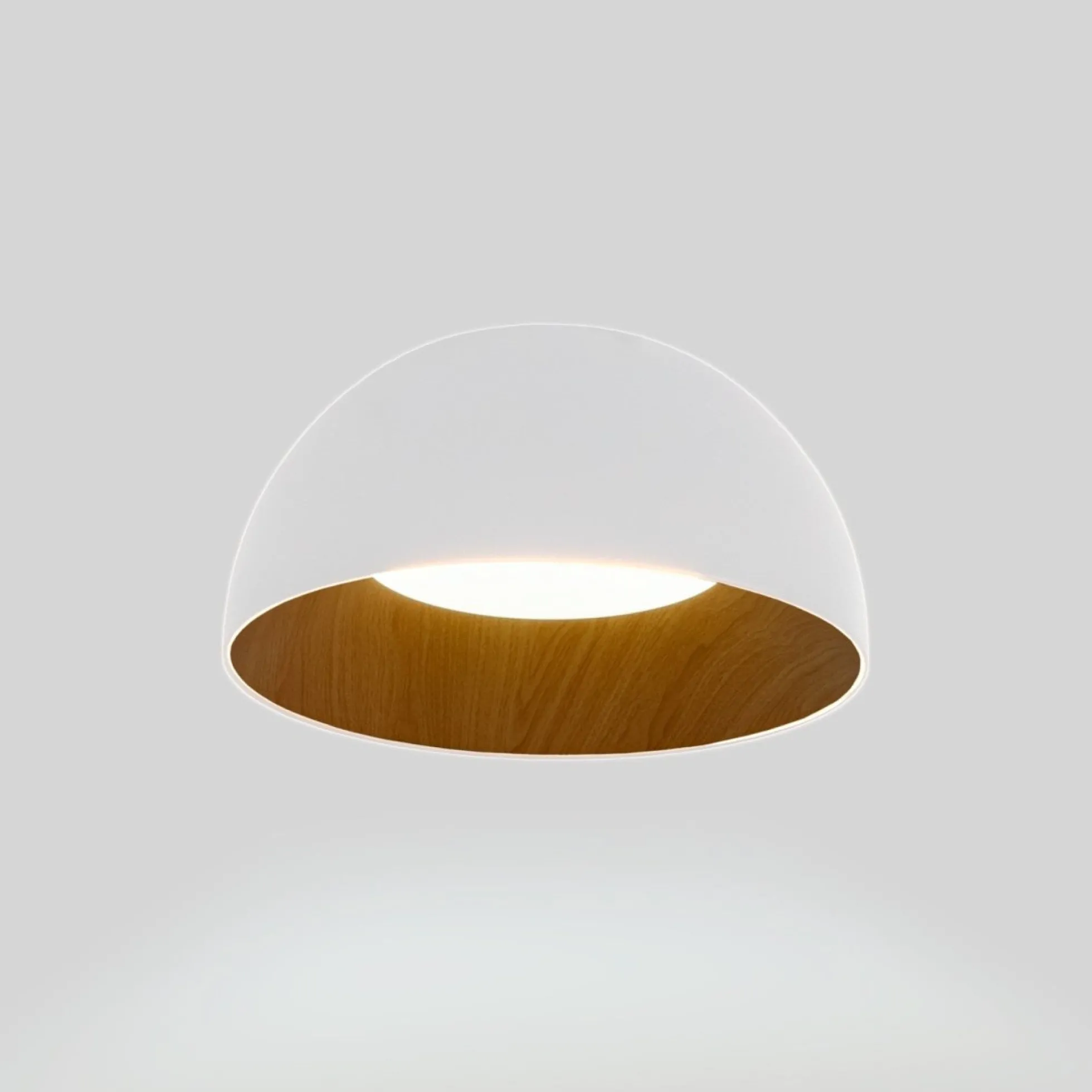 Lámpara de techo LED CCT 12W - Efecto madera - ø35cm