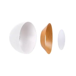 Lámpara de techo LED inclinada CCT 12W - Efecto madera - ø35cm