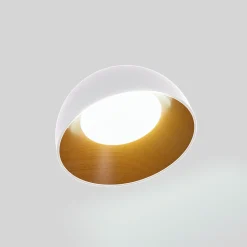 Lámpara de techo LED inclinada CCT 12W - Efecto madera - ø35cm