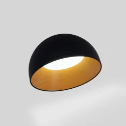 Lámpara de techo LED inclinada CCT 12W - Efecto madera - ø35cm