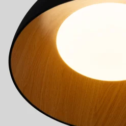 Lámpara de techo LED inclinada CCT 12W - Efecto madera - ø35cm
