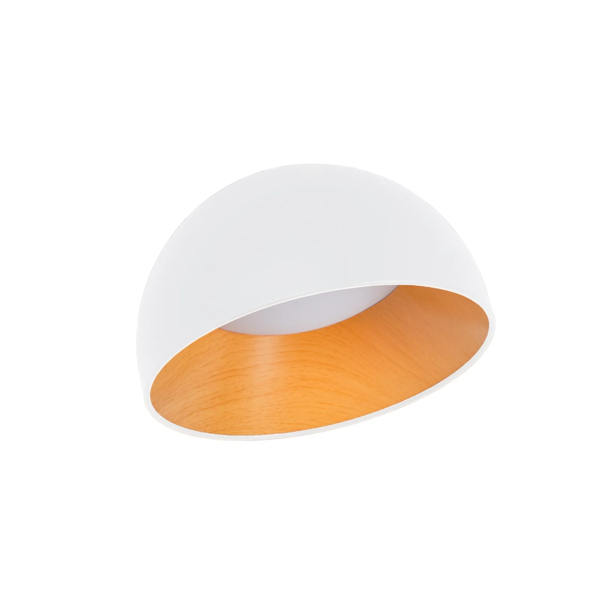 Lámpara de techo LED inclinada CCT 12W - Efecto madera - ø35cm