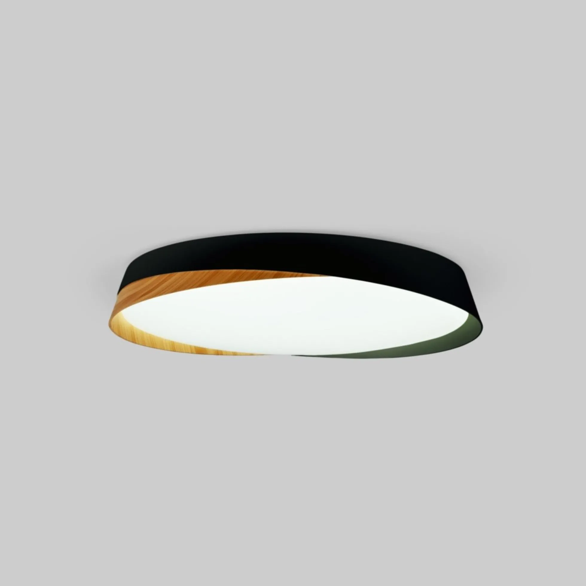 Lámpara de techo LED tipo plafón CCT 36W - Efecto madera - ø50cm - IP22