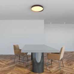 Lámpara de techo LED tipo plafón CCT 36W - Efecto madera - ø50cm - IP22