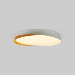 Lámpara de techo LED tipo plafón CCT 36W - Efecto madera - ø50cm - IP22