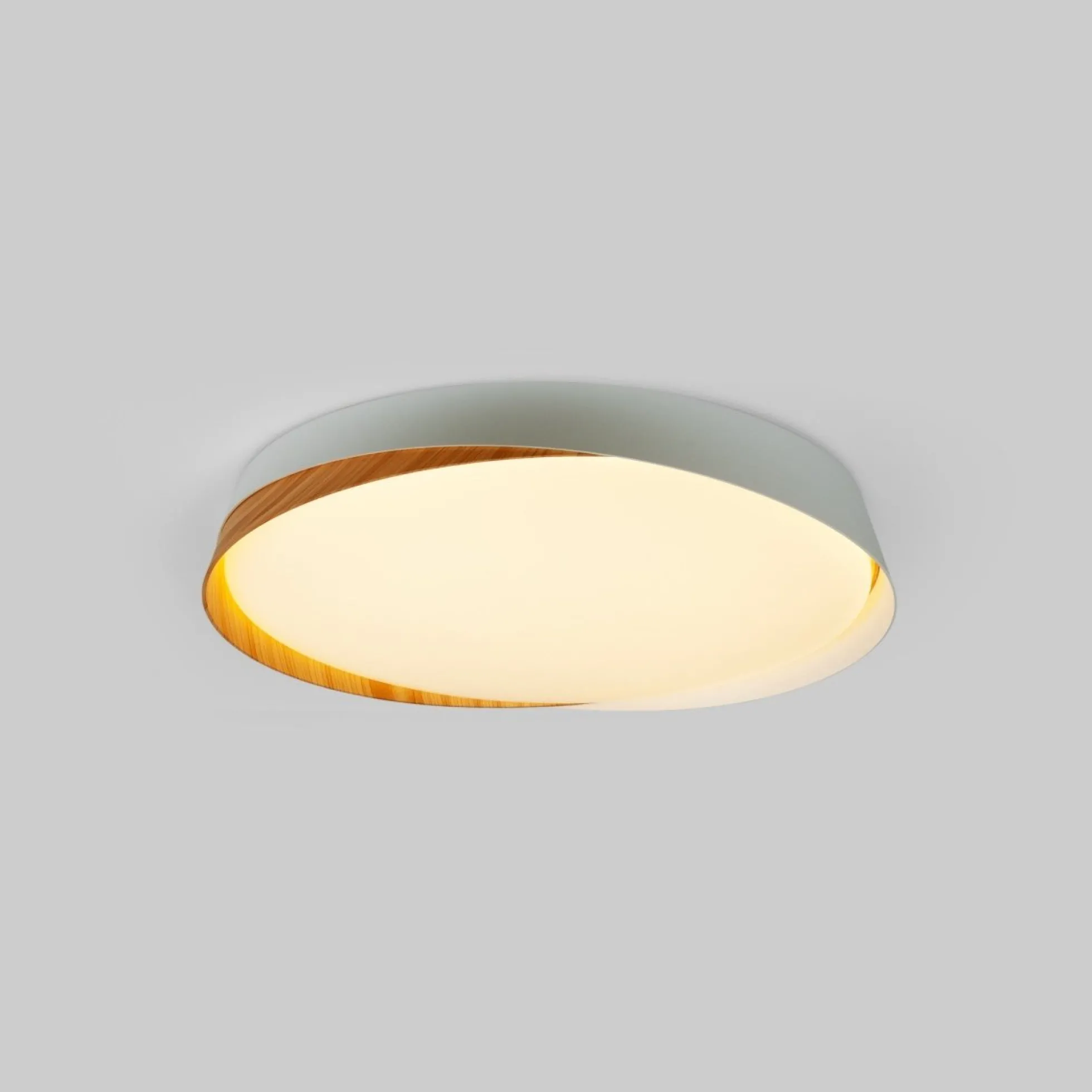 Lámpara de techo LED tipo plafón CCT 36W - Efecto madera - ø50cm - IP22