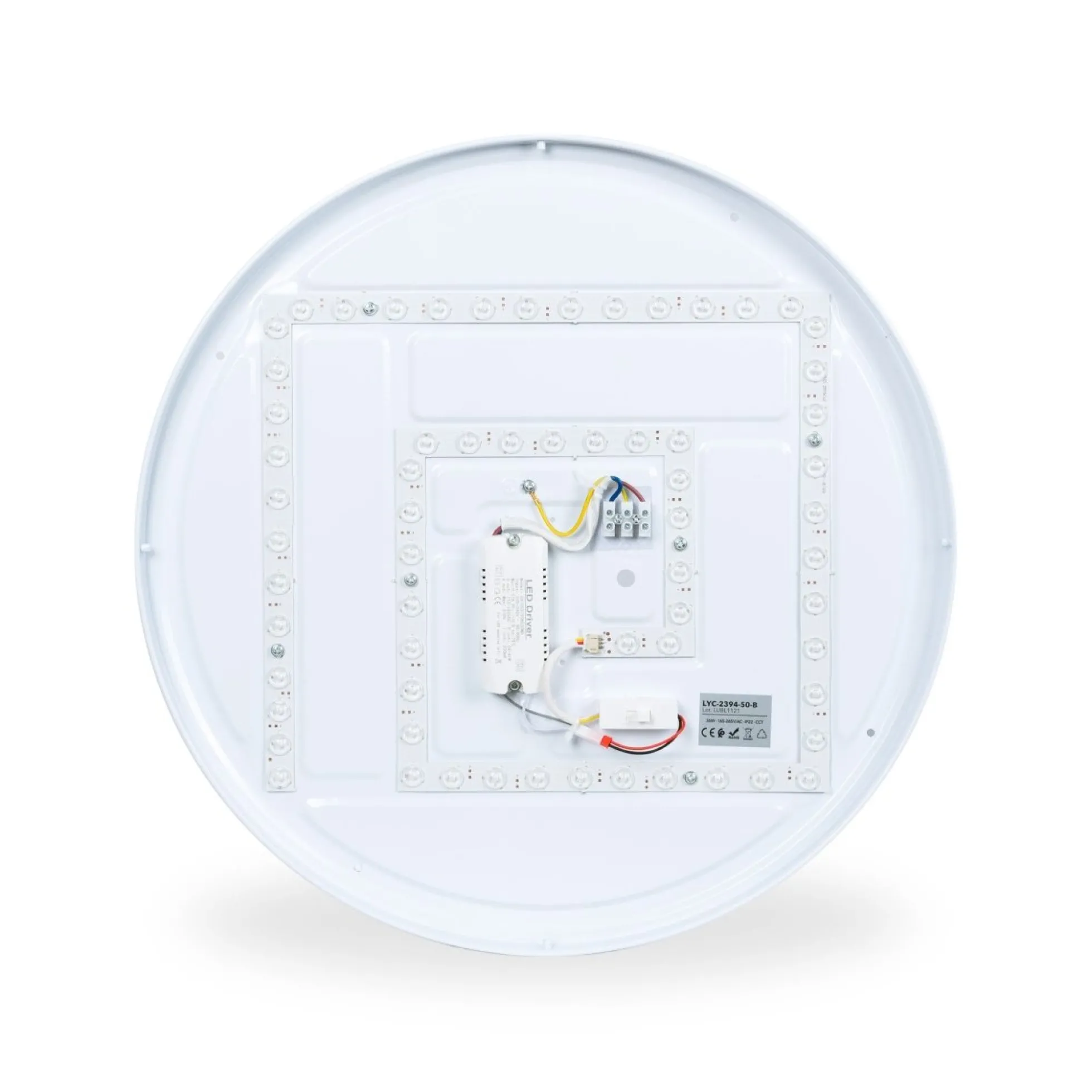 Lámpara de techo LED tipo plafón CCT 36W - Efecto madera - ø50cm - IP22