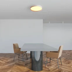 Lámpara de techo LED tipo plafón CCT 36W - Efecto madera - ø50cm - IP22