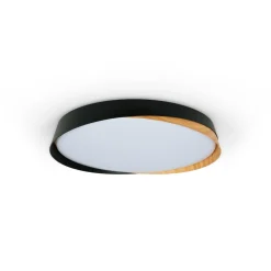 Lámpara de techo LED tipo plafón CCT 36W - Efecto madera - ø50cm - IP22