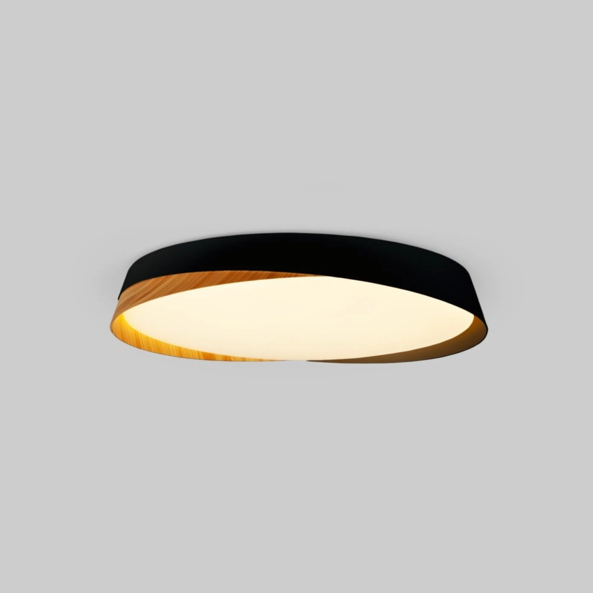 Lámpara de techo LED tipo plafón CCT 36W - Efecto madera - ø50cm - IP22