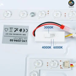 Lámpara de techo LED tipo plafón CCT 36W - Efecto madera - ø50cm - IP22
