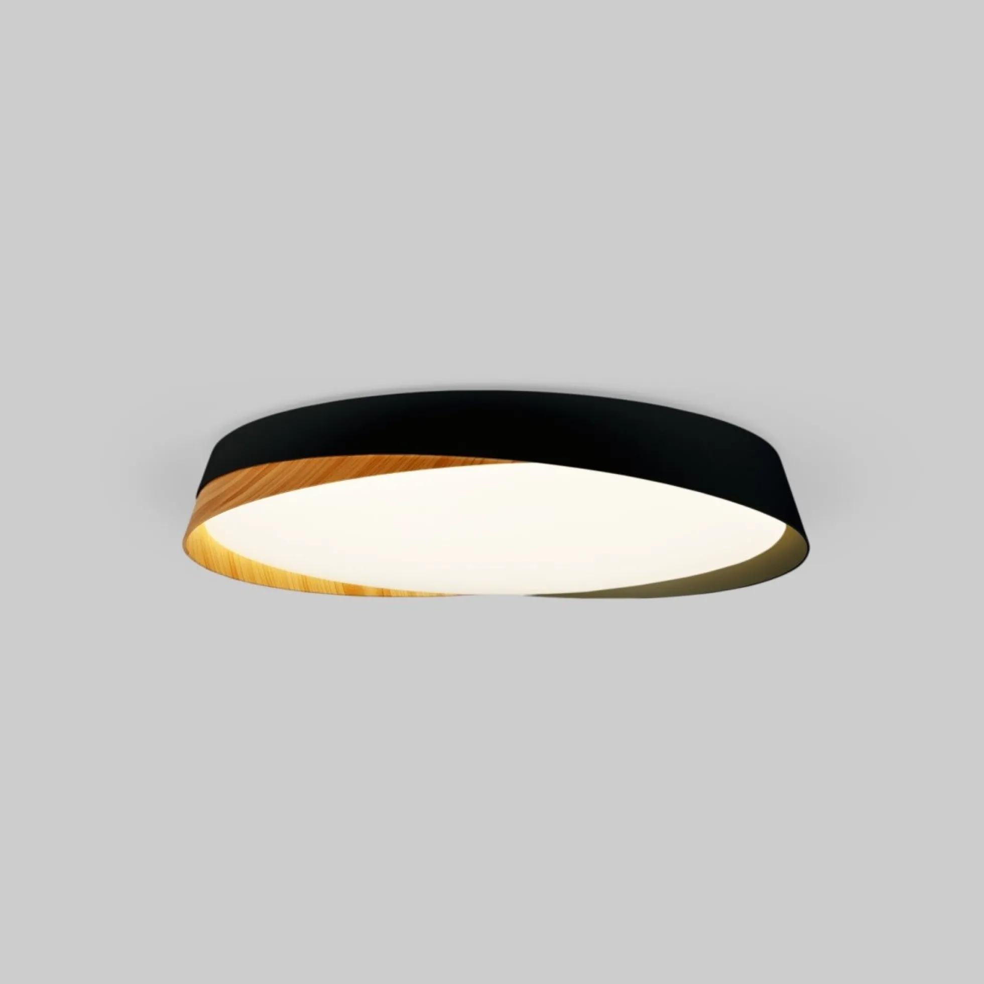 Lámpara de techo LED tipo plafón CCT 36W - Efecto madera - ø50cm - IP22