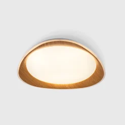 Lámpara de techo LED tipo plafón CCT 24W - Efecto madera - Ø45cm