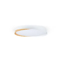 Lámpara de techo LED tipo plafón CCT 24W - Efecto madera - ø40cm - IP22